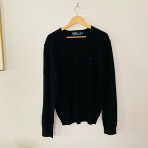 Polo by Ralph Lauren vintage navy blue  XL v neck sweater